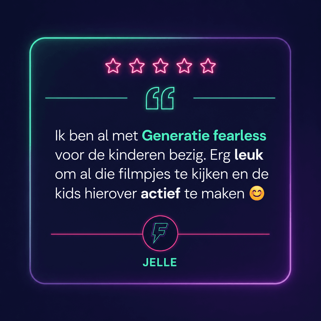 Review van Jelle over Generatie Fearless