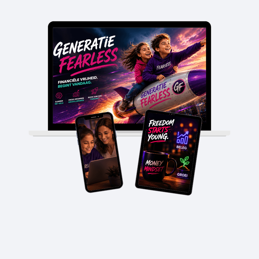 Generatie Fearless cursus op laptop, tablet en telefoon